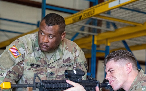 3-265 Air Defense Artillery Soldiers Receive Individual MILES Gear at JRTC