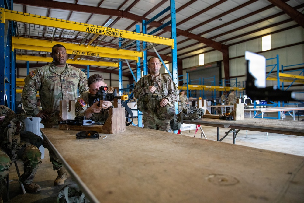 3-265 Air Defense Artillery Soldiers Receive Individual MILES Gear at JRTC