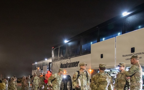 3-265th Air Defense Artillery Regiment Soldiers Arrive to Fort Polk for JRTC
