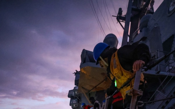 USS Paul Ignatius (DDG 117) pulls into Naval Station Rota, Spain, at the conclusion of a scheduled deployment