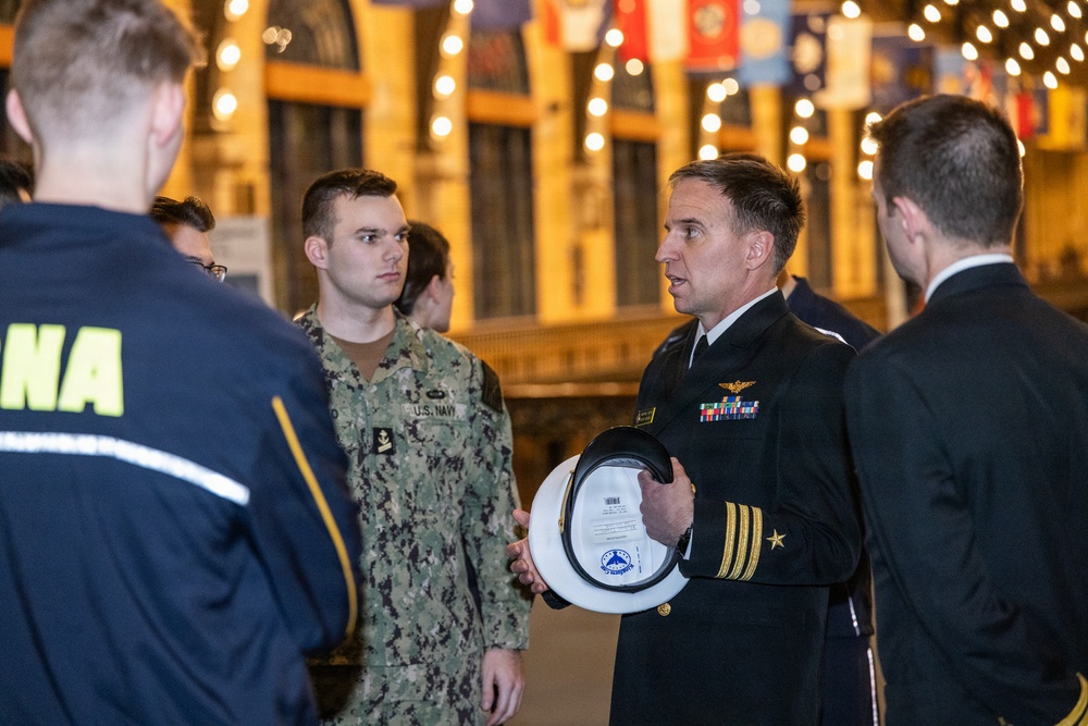 Astronauts meet with midshipmen during Astronaut Convocation event at U.S. Naval Academy