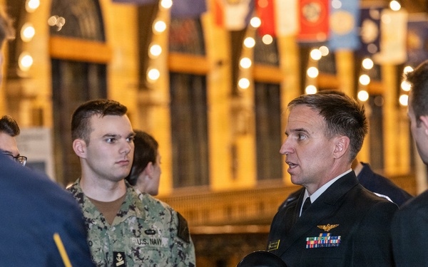 Astronauts meet with midshipmen during Astronaut Convocation event at U.S. Naval Academy