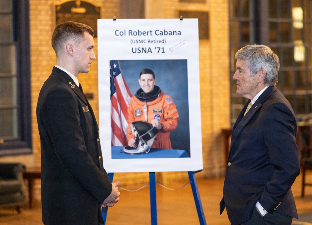 Astronauts meet with midshipmen during Astronaut Convocation event at U.S. Naval Academy