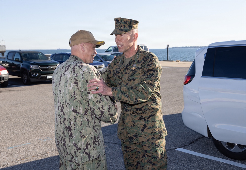 USNA Superintendent tours Naval Academy waterfront
