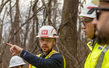 USACE Omaha District Rapid Response Technical Center of Expertise team assesses remediation areas at Potomac Interceptor collapse site