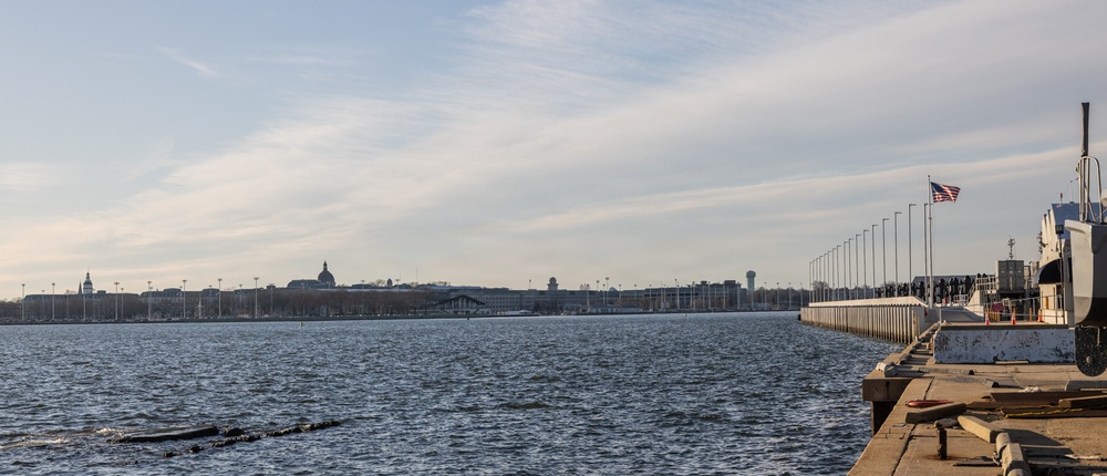 USNA Superintendent tours Naval Academy waterfront