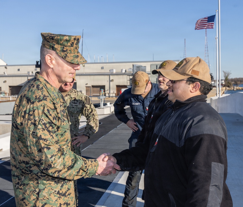 USNA Superintendent tours Naval Academy waterfront