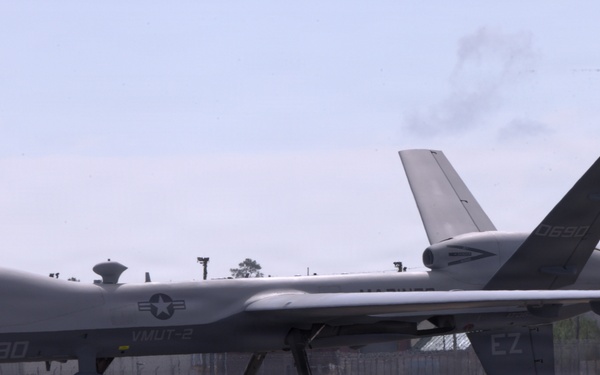 VMUT-2's MQ-9A makes inaugural landing at Marine Corps Air Station New River