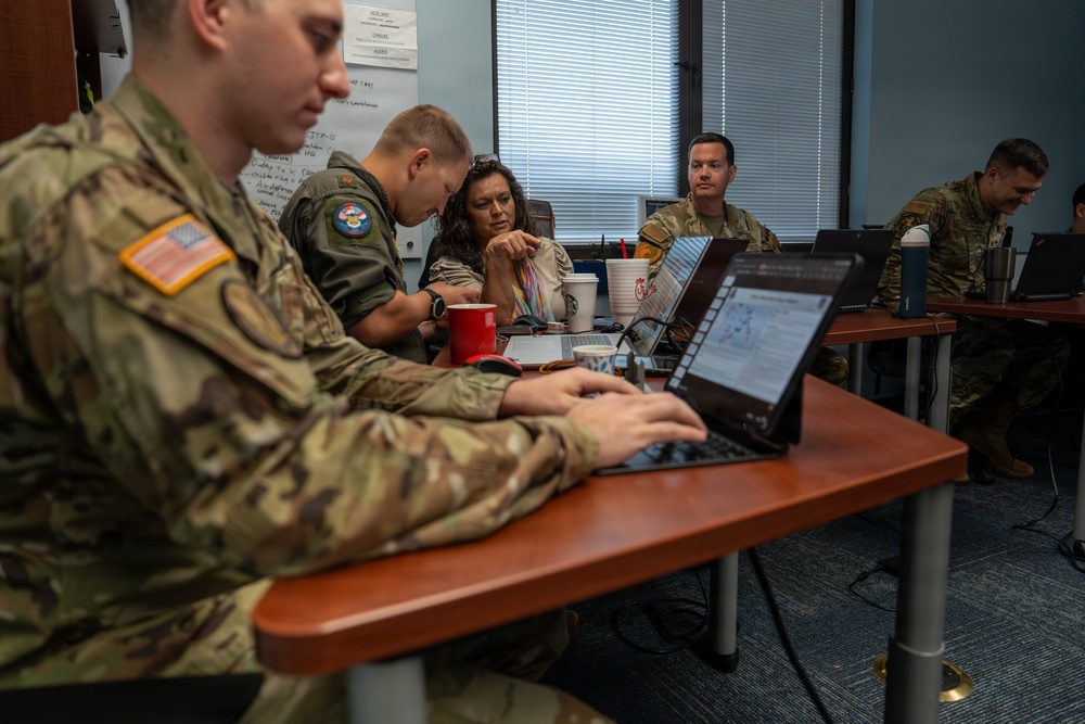 Air Command and Staff College students conduct scenario-based training