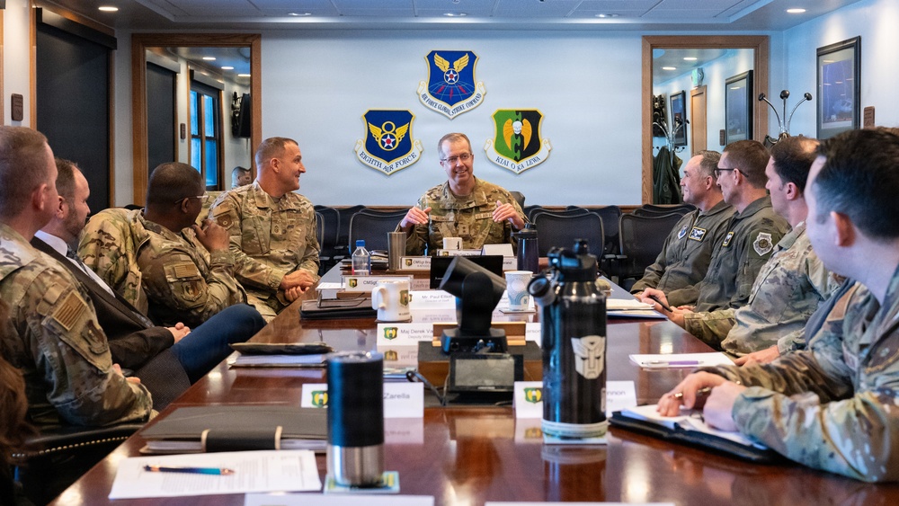 Eighth Air Force command team visits Minot Air Force Base