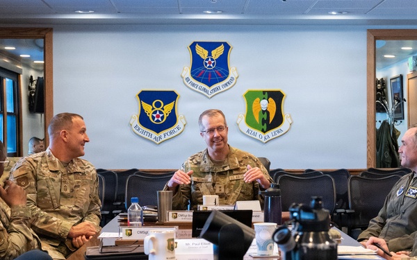 Eighth Air Force command team visits Minot Air Force Base
