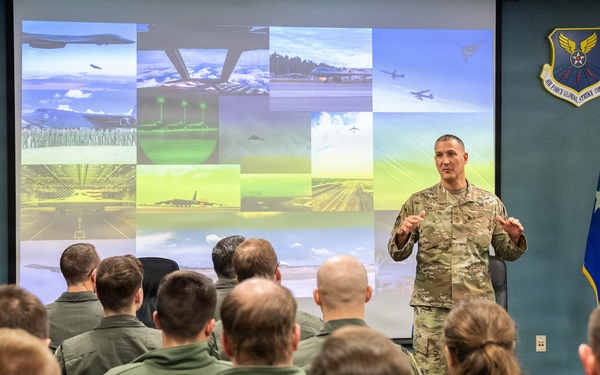 Eighth Air Force command team visits Minot Air Force Base