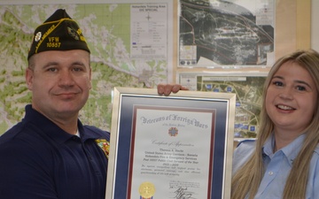 Local VFW recognizes Hohenfels fire inspector for dedication to community
