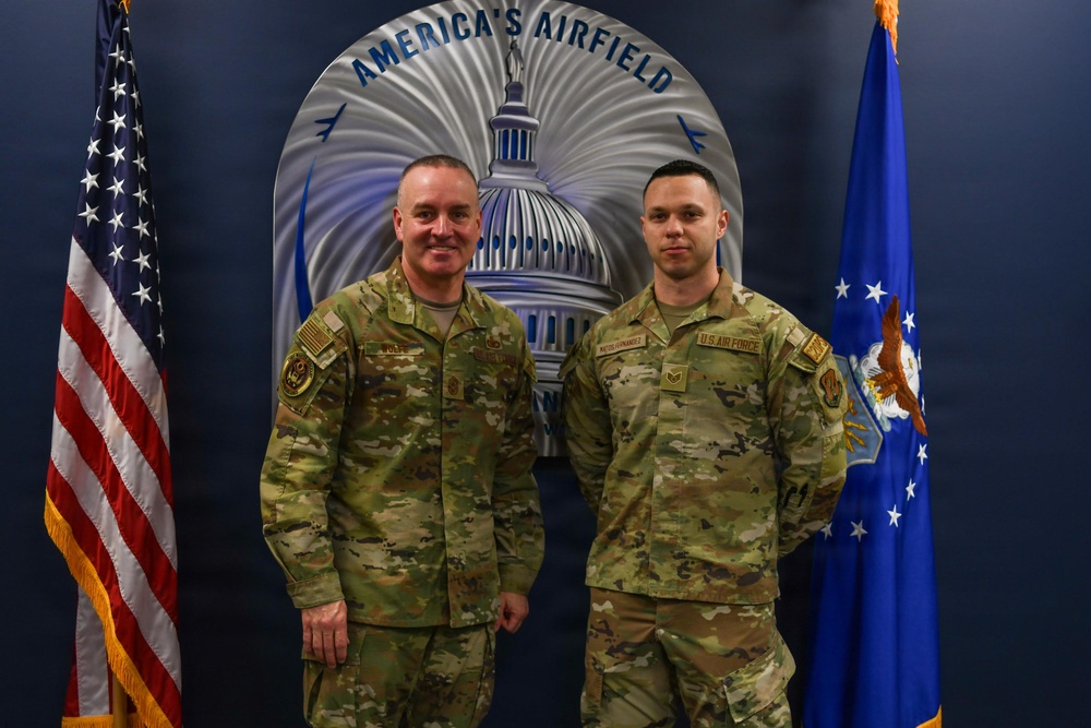 CMSAF Wolfe visits Andrews