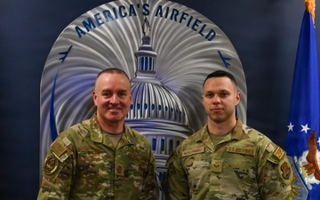 CMSAF Wolfe visits Joint Base Andrews