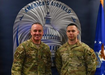 CMSAF Wolfe visits Joint Base Andrews