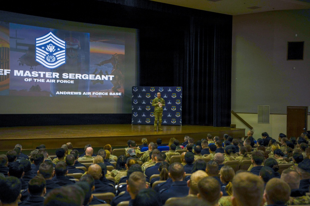 CMSAF Wolfe visits Andrews