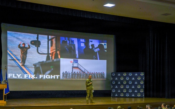 CMSAF Wolfe visits Andrews