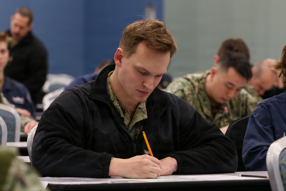 Stennis Sailors Take Navy-wide Advancement Exam