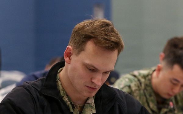 Stennis Sailors Take Navy-wide Advancement Exam