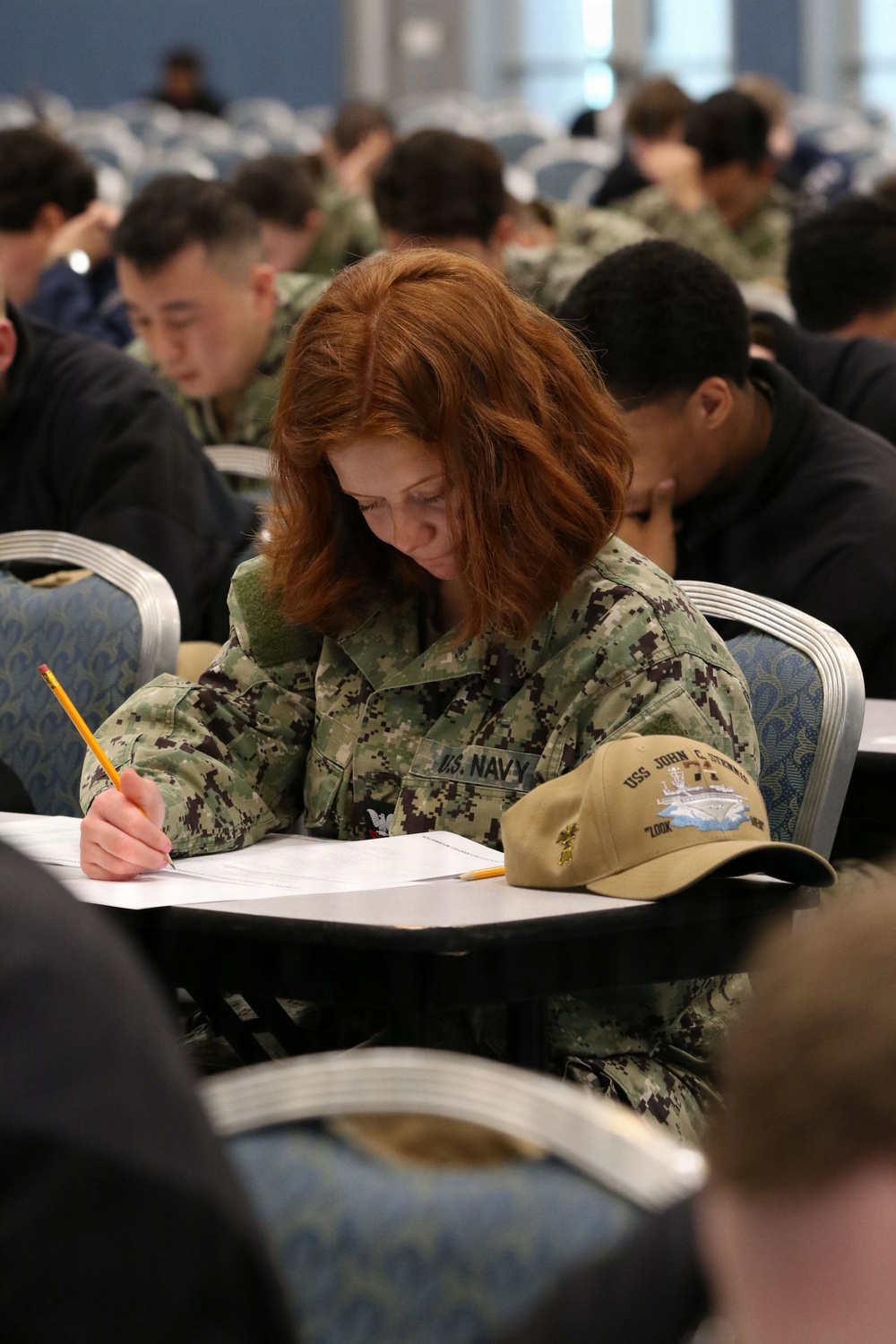 Stennis Sailors Take Navy-wide Advancement Exam