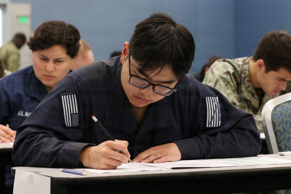 Stennis Sailors Take Navy-wide Advancement Exam