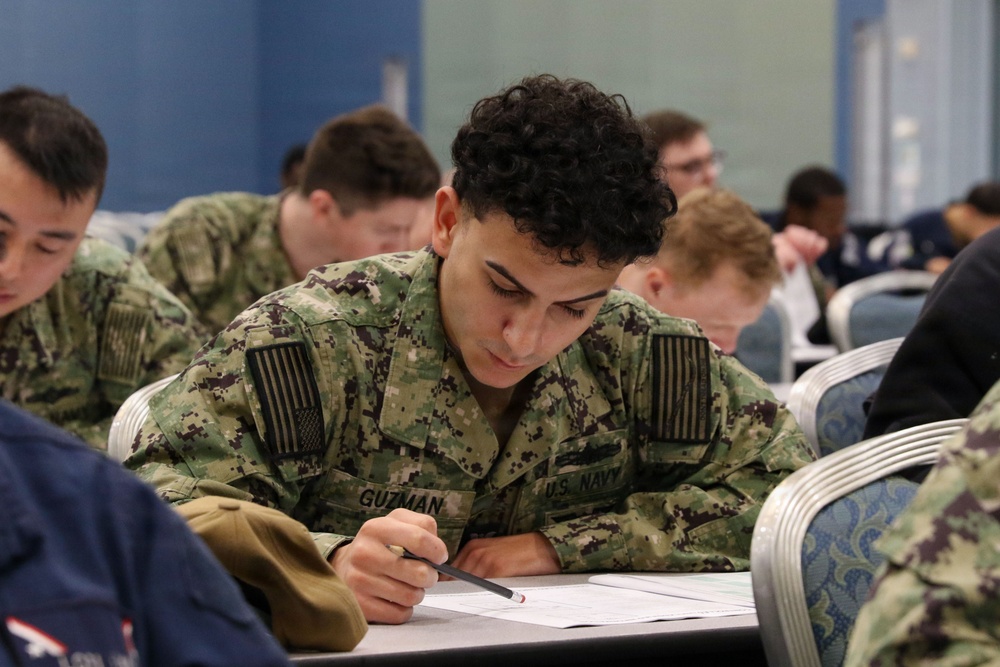 Stennis Sailors Take Navy-wide Advancement Exam