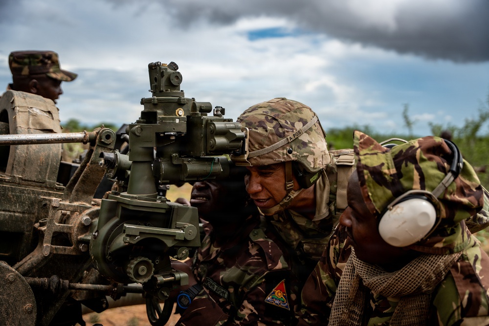 US, Kenya artillery units conduct bilateral M119A2 live-fire during Justified Accord 2026