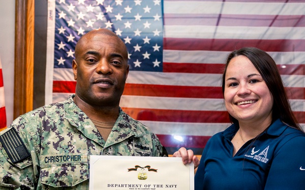 Air Force Tech. Sgt. awarded the Navy and Marine Corps Achievement Medal