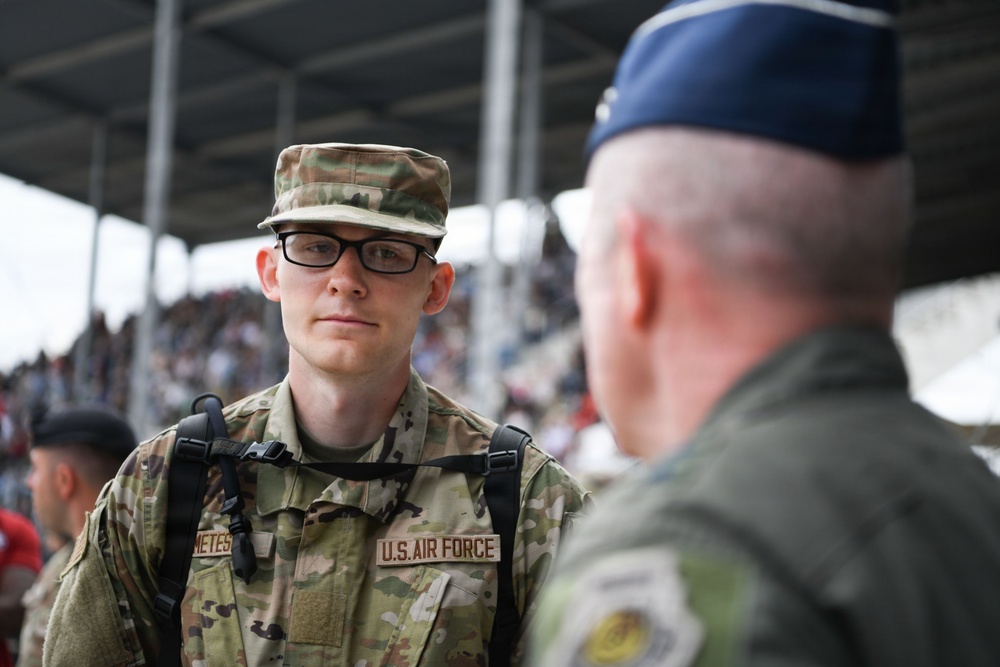 Eighteenth Air Force Commander visits AF BMT