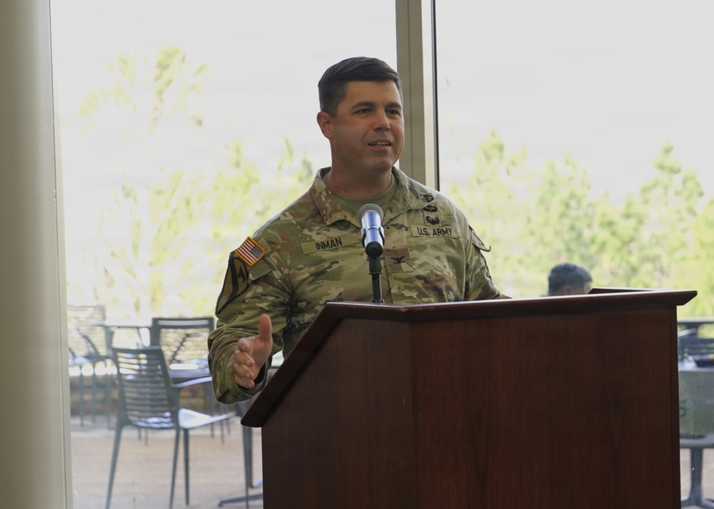 Soldiers and civilian staff from Martin Army Community Hospital are recognized during the hospital’s quarterly awards ceremony