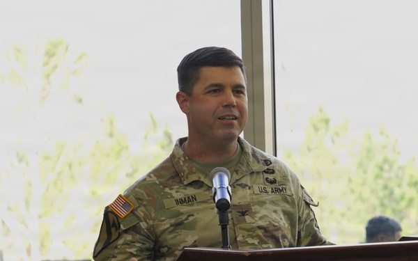 Soldiers and civilian staff from Martin Army Community Hospital are recognized during the hospital’s quarterly awards ceremony