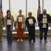 Soldiers and civilian staff from Martin Army Community Hospital are recognized during the hospital’s quarterly awards ceremony