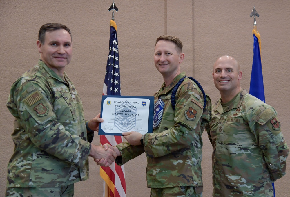 Keesler congratulates newest senior master sergeants