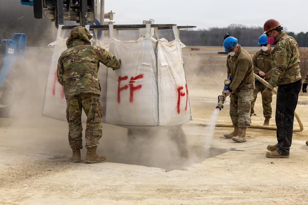 145th Civil Engineer Squadron conducts Rapid Damage Repair course