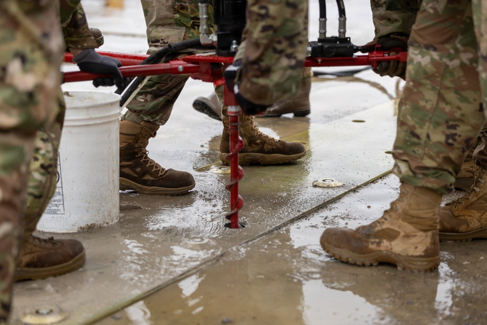 145th Civil Engineer Squadron conducts Rapid Damage Repair course