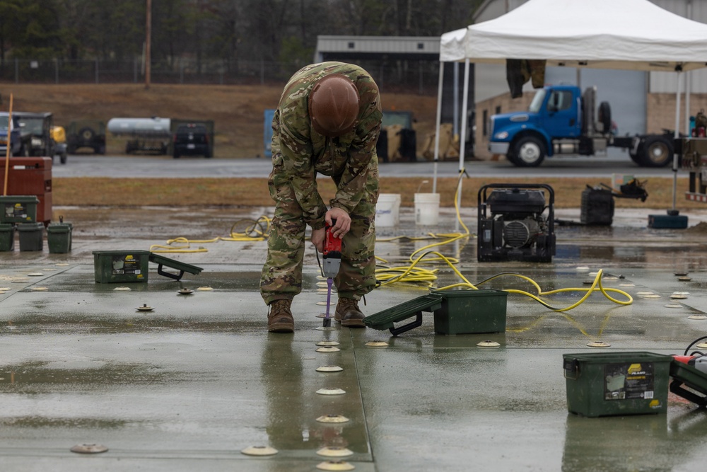 145th Civil Engineer Squadron conducts Rapid Damage Repair course