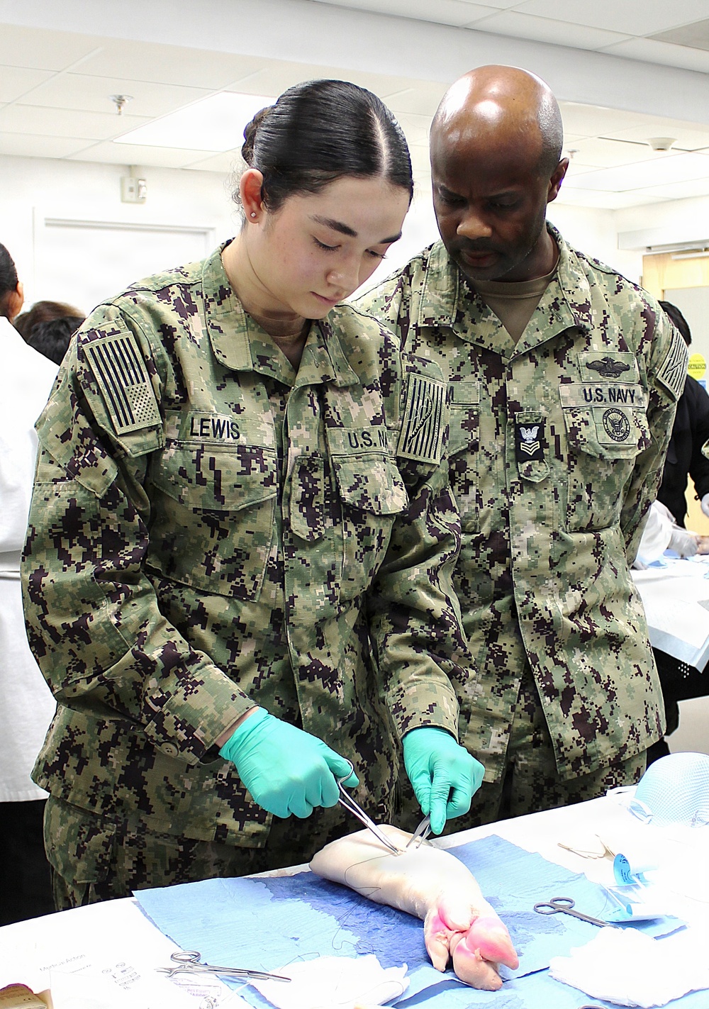 NMRTC Patuxent River Corpsman Hones Suture Skills