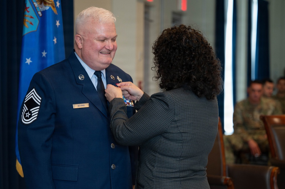 Chief Master Sgt. William Bevans retires from U.S. Air Force