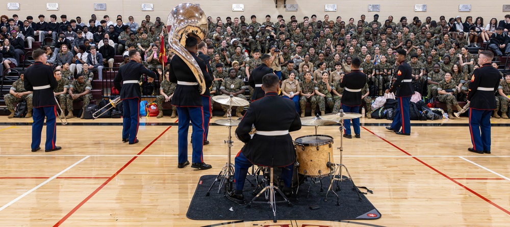Marine Reserves Band Performs for Houston Schools &amp;#xA;