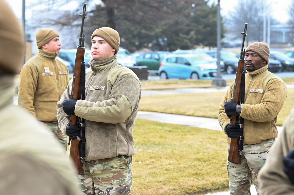 Air Force Firing Party trains for solemn mission