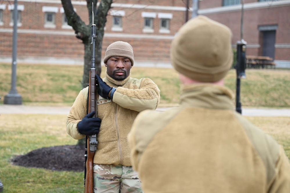 Air Force Firing Party trains for solemn mission
