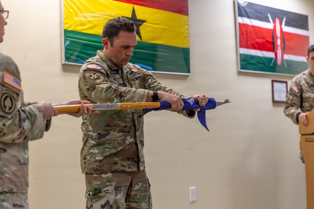 Fox Company, 91st Civil Affairs color casing ceremony