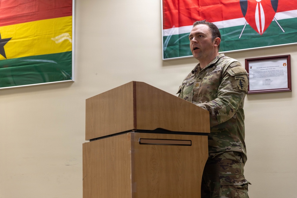 Fox Company, 91st Civil Affairs color casing ceremony