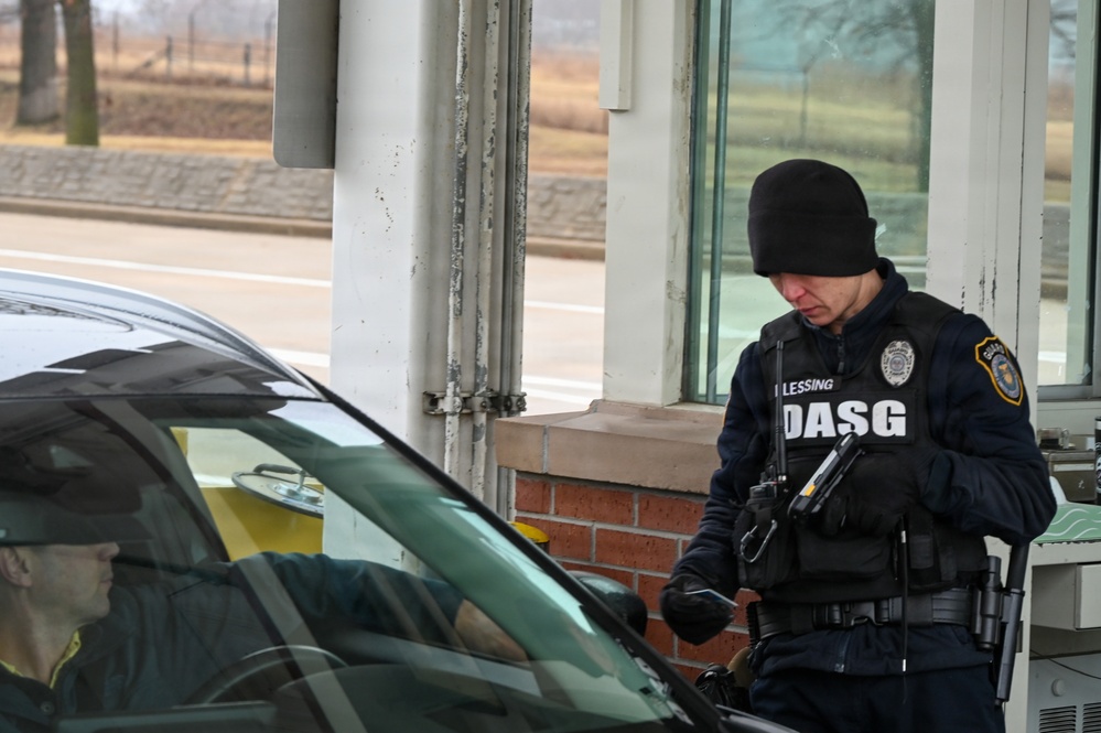 Fort Leavenworth Department of the Army Security Guards stand ready