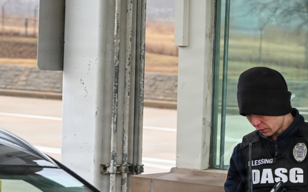 Fort Leavenworth Department of the Army Security Guards stand ready