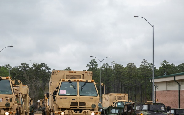 3-265 Air Defense Artillery Soldiers Install MILES on Vehicles at JRTC