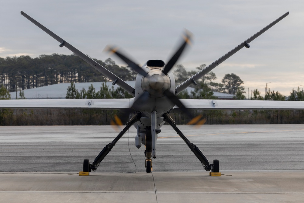 VMUT-2's MQ-9A makes inaugural landing at Marine Corps Air Station New River