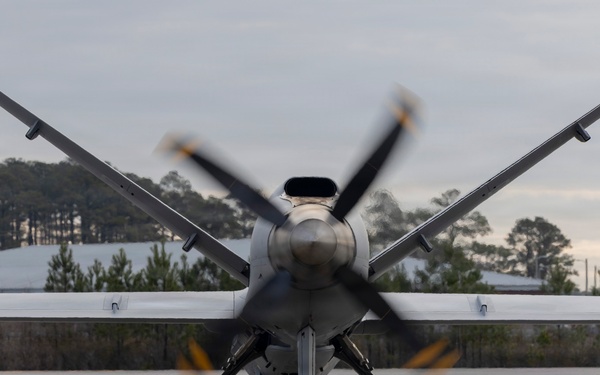 VMUT-2's MQ-9A makes inaugural landing at Marine Corps Air Station New River