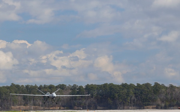 VMUT-2's MQ-9A makes inaugural landing at Marine Corps Air Station New River
